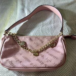 Juicy Couture Blush Pink Shoulder Bag with Gold Chain